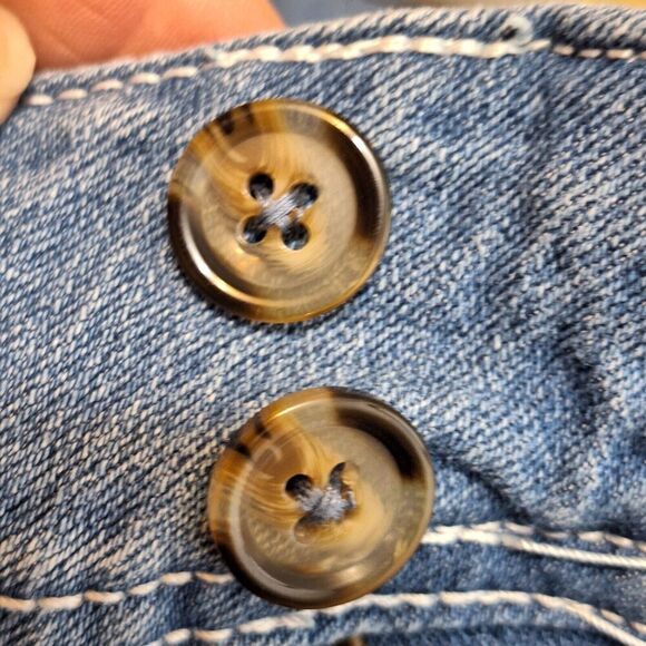 Est 1946 Cato Denim Jeans Womens 26W‎ Blue Classic Fit Stretch Wide Leg Light - Picture 5 of 11